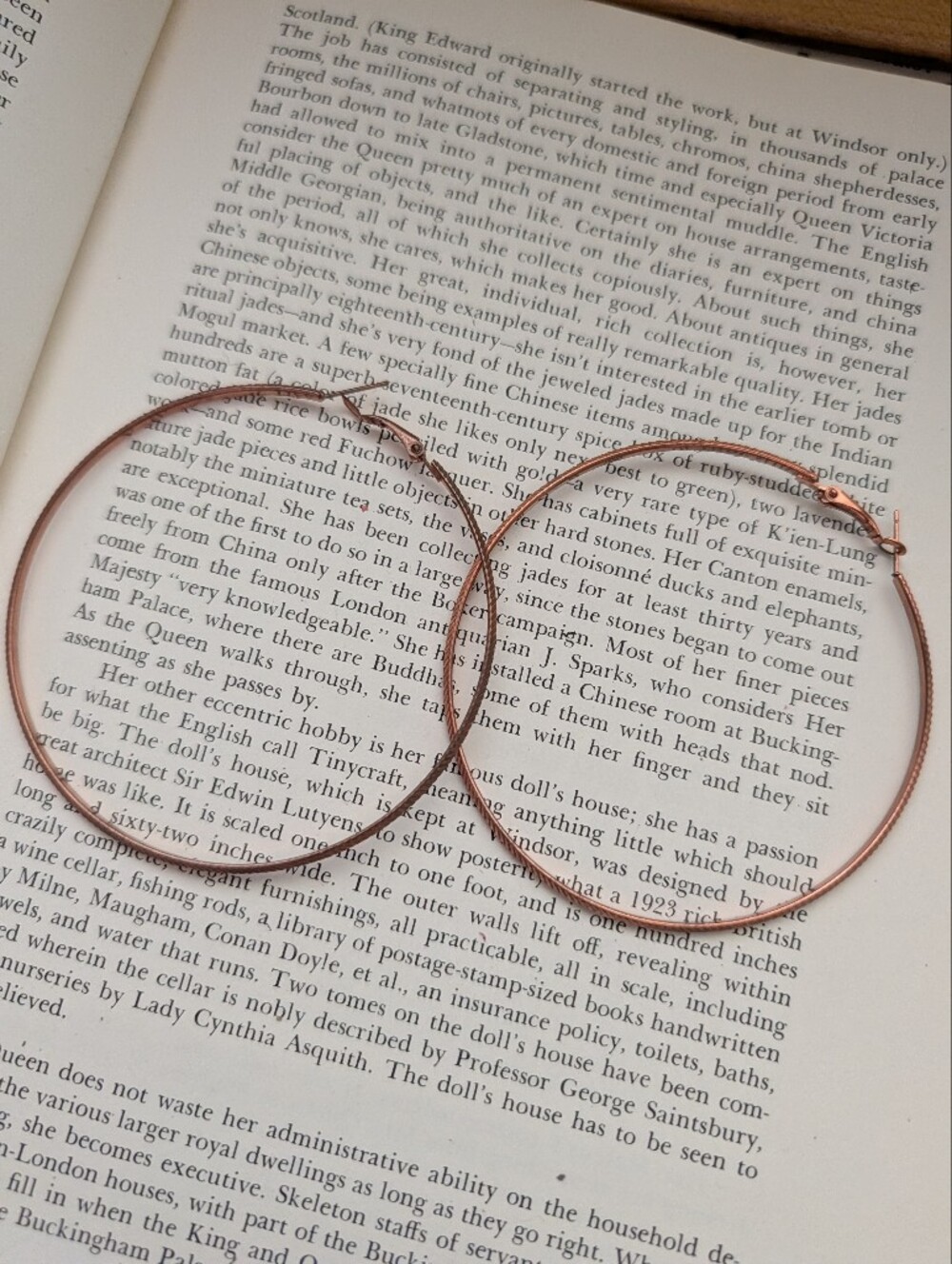 Women’s Rose Gold Hoop Earrings - Sleek Metal Hoops